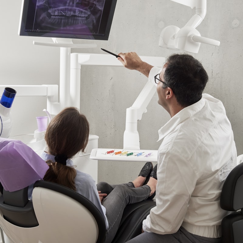 Child relaxed at dentist