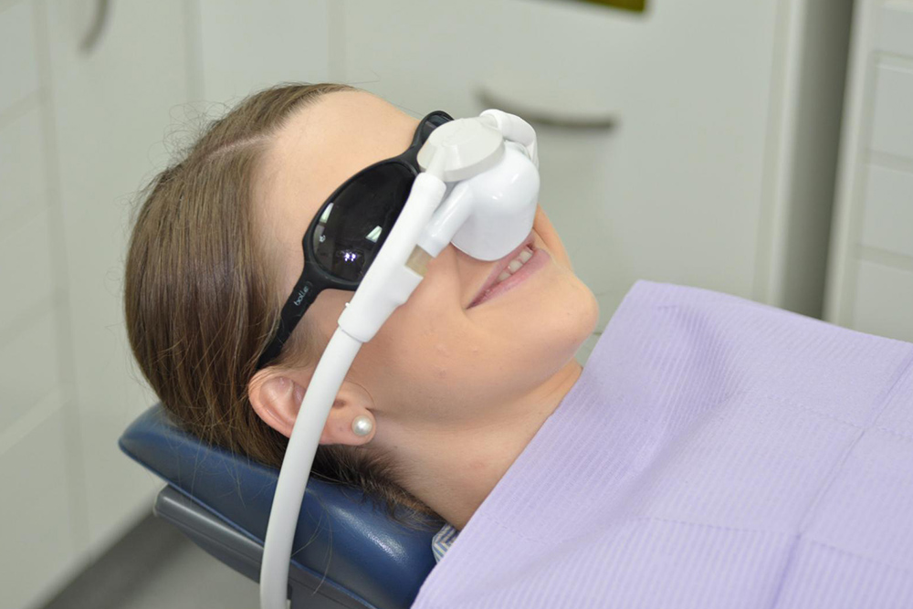 Relaxed patient during treatment